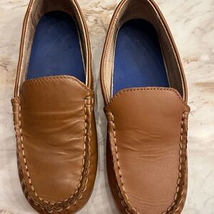 FootMates Tan Slip-On Kids Dress Loafers